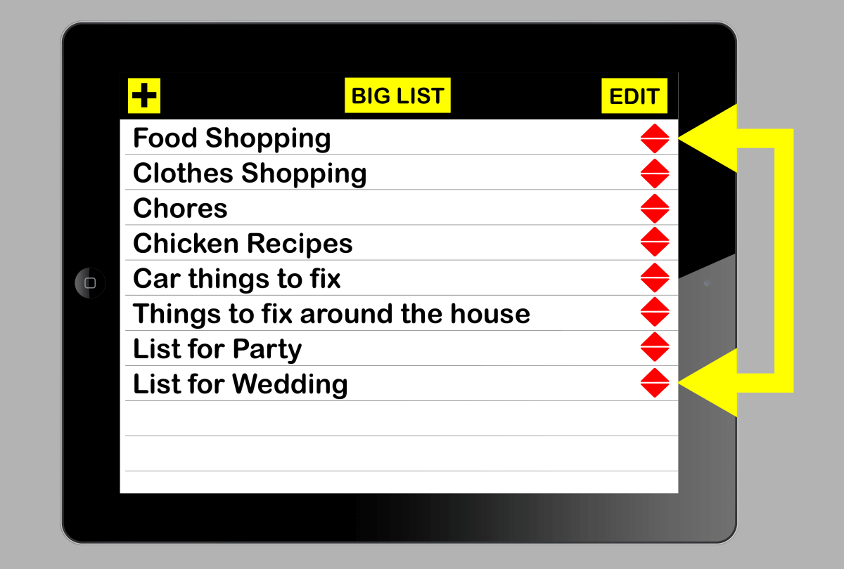 Reorder lists with drag-and-drop